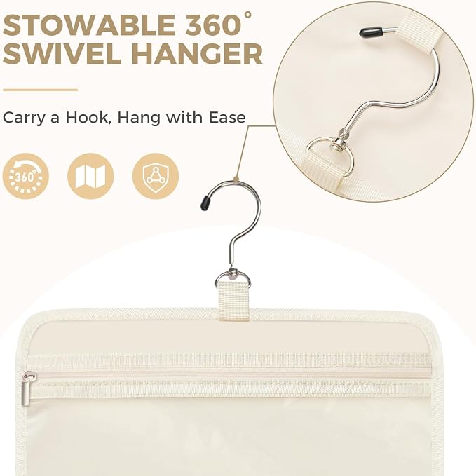 Toiletry Bag For women, Portable Hanging Organizer, 4 Leakproof Compartment for - Image 3