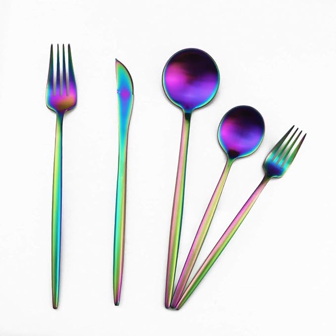 Gugrida 20-Piece 18/10 Stainless Steel Flatware Silverware, Luxury Dinnerware - Image 2