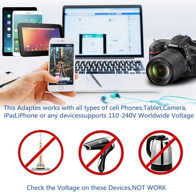 JMFONE 35W PD Universal Travel Adapter, Fast Charging International Power Plug - Image 5