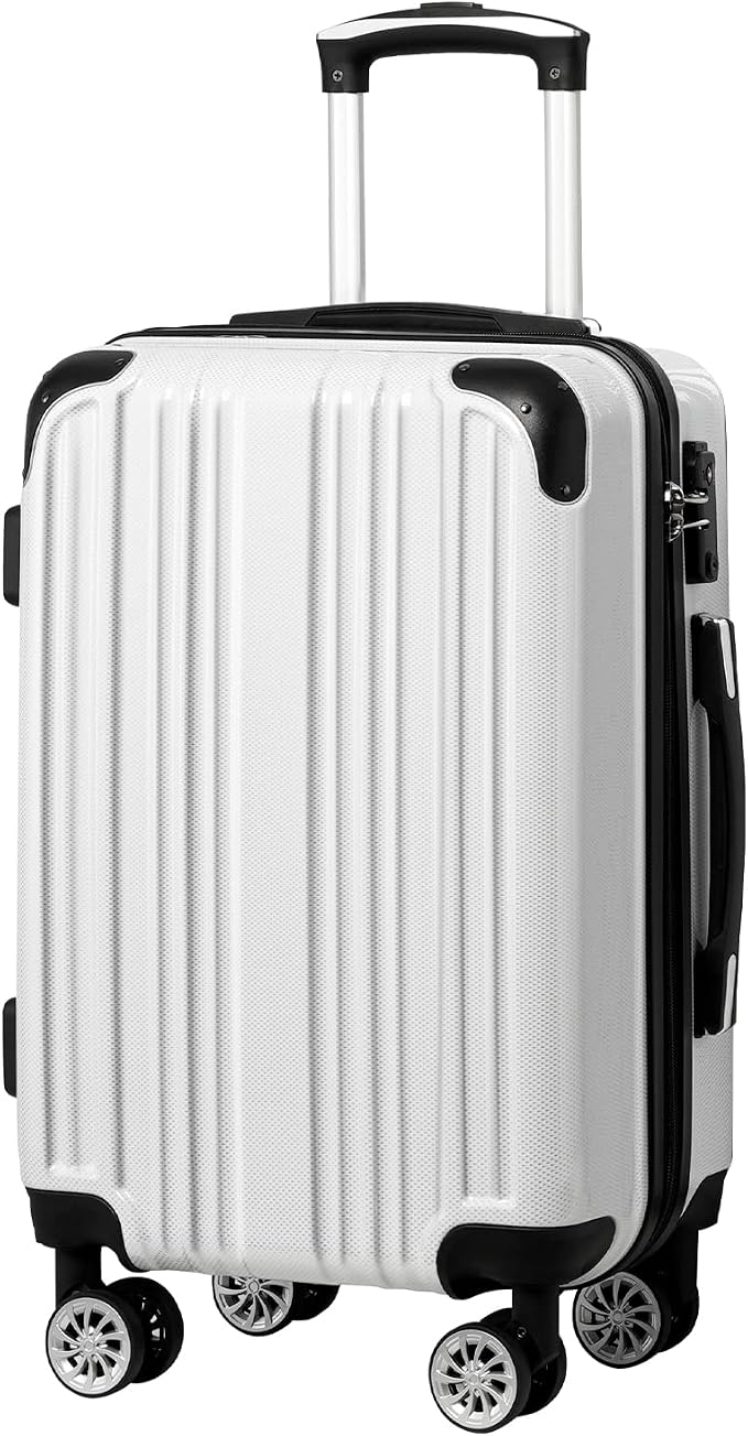 Coolife Luggage Expandable Suitcase PC+ABS Spinner 20in 24in 28in Carry on) by COOLIFE