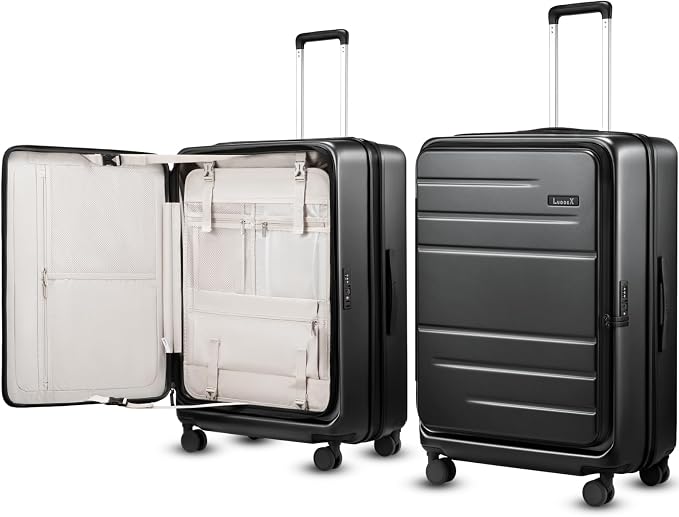 LUGGEX Checked Suitcase Top Opening, FLT Expandable Polycarbonate Hard Shell by LuggeXLUGGAGE