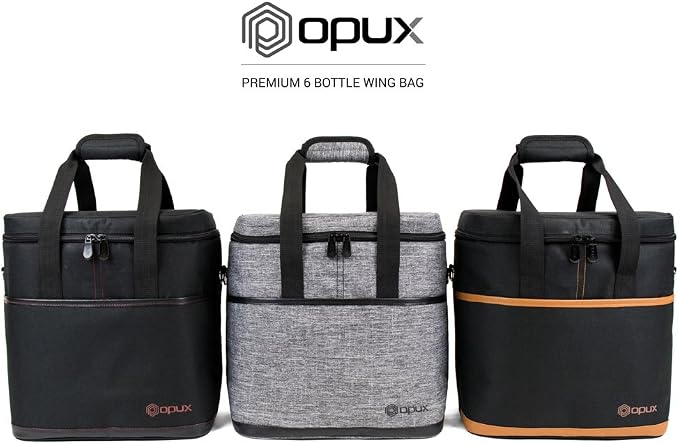 opux 6 Bottle Carrier Tote | Insulated Padded Wine Cooler Bag - Image 8