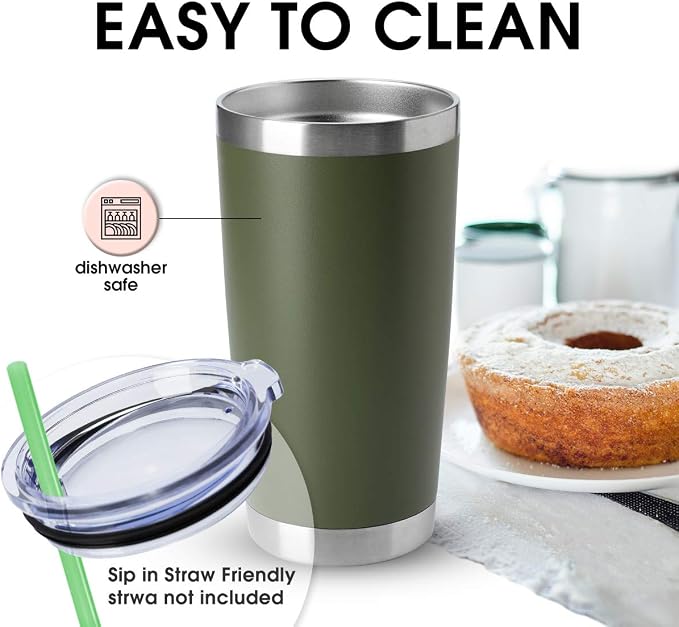 HASLE OUTFITTERS 20oz Tumblers Bulk Stainless Steel Cup - Image 3