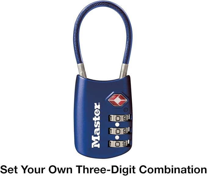 Master Lock Blue Set Your Own Combination TSA Approved Luggage Lock, Travel - Image 3
