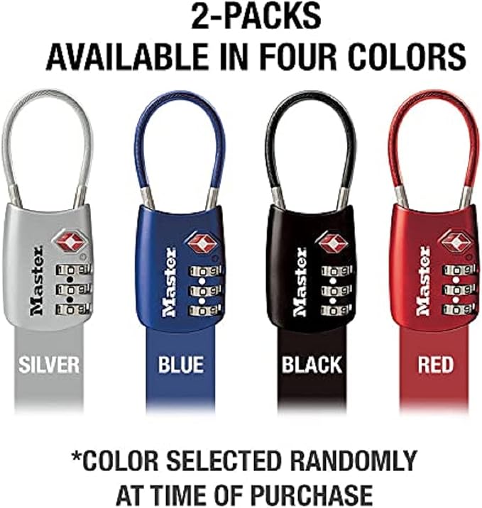 Master Lock Padlock, Set Your Own Combination TSA Locks - Image 7