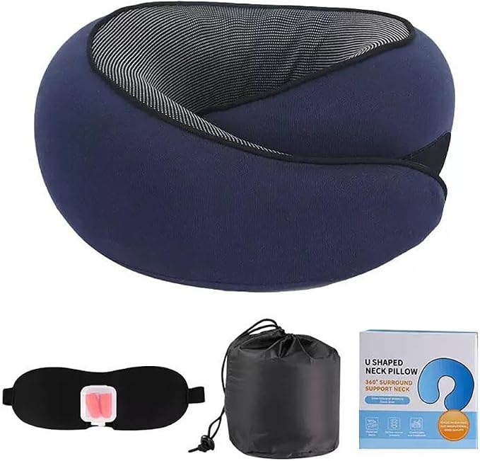 Travel Pillow, Travel Neck Pillow, 360 Degree Comfort and Breathability by Fotiwesd