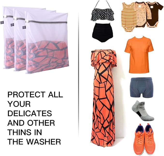 Kimmama Laundry Bag Mesh Wash Bags, Washing Machine Wash Bag, Net Washer Sack - Image 3