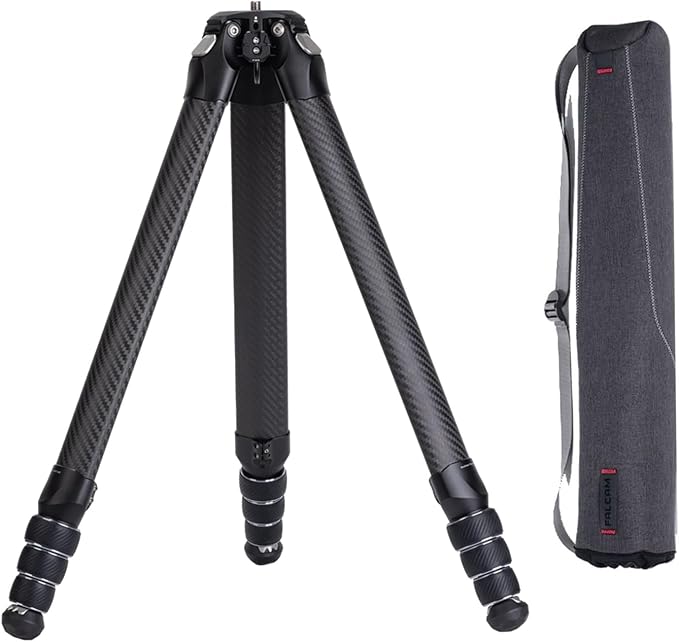 FALCAM TreeRoot Carbon Fiber Medium Tripod, 4-Section Legs, 50kg Vertical Load by Kongeeker