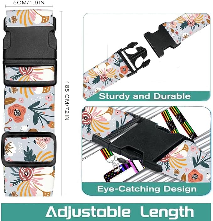 Luggage Straps for Suitcases Travel Belt Accessories, Cute Suitcase Strap - Image 2