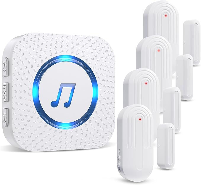 Sanjie Door Chime, Wireless Door Chimes When Door Opens Entry Alarm by SANJIEGuardSecurity