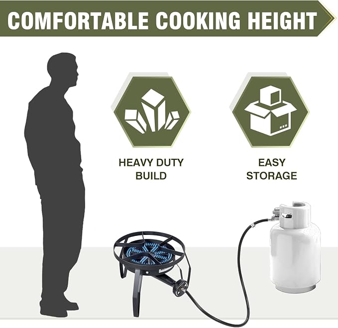 Bestfire 16" Single Propane Burner Camping Stove - Image 7
