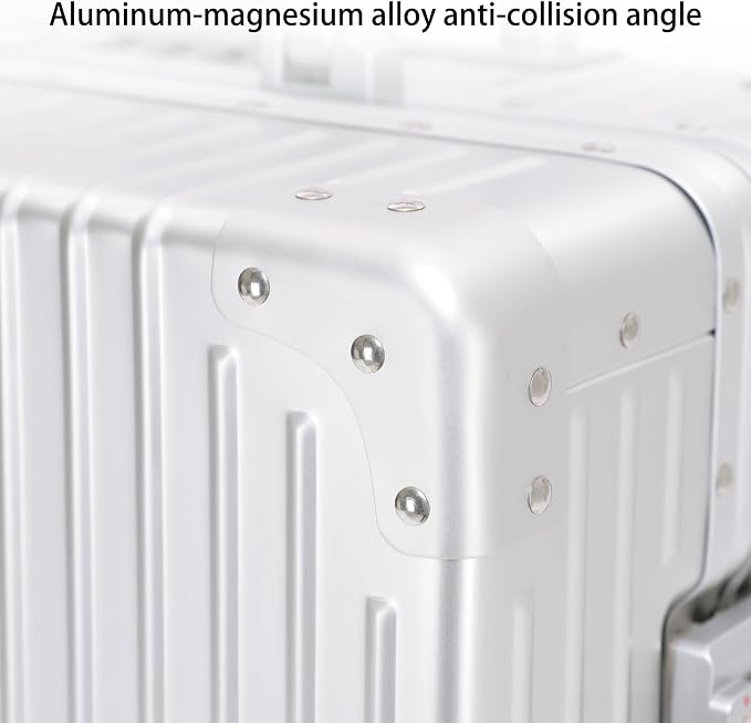 Metal All Aluminum Carry-on Luggage TSA Customs Lock Zipperless Silent Rotary - Image 9