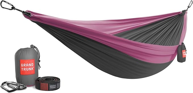 Grand Trunk Double Deluxe Parachute Nylon Hammock - 500lb Capacity Camping by GrandTrunk