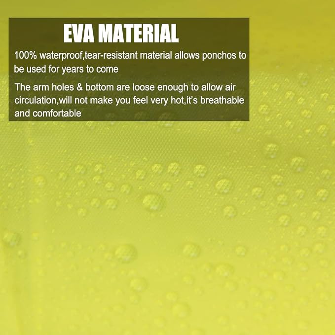 Rain Coats - Reusable EVA Rain Ponchos - Image 3