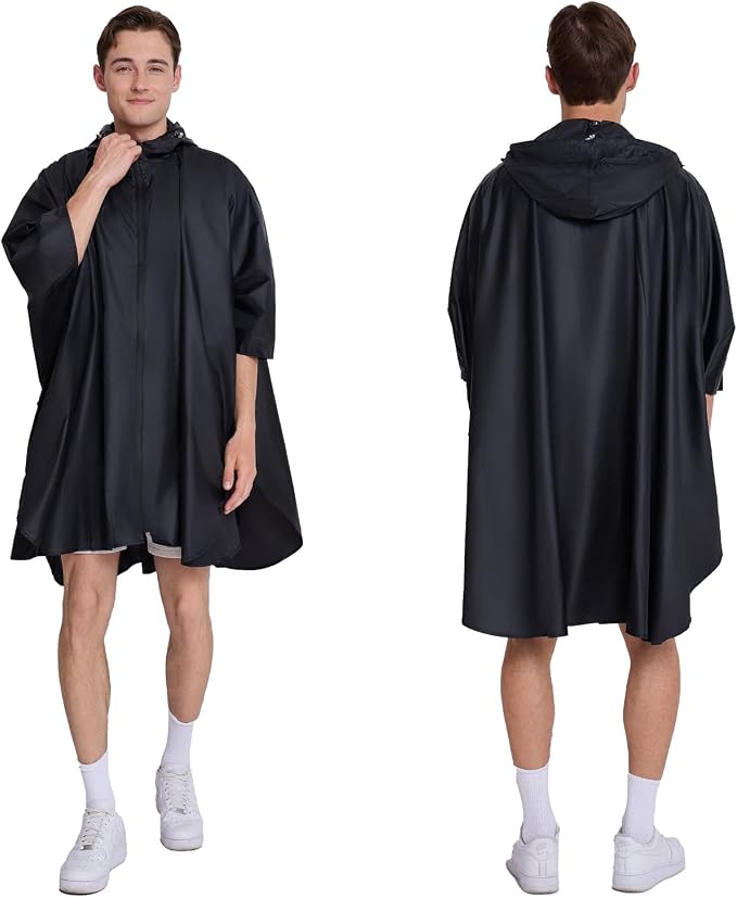 Cloak raincoat Unisex poncho Adult hooded men and women - Image 2