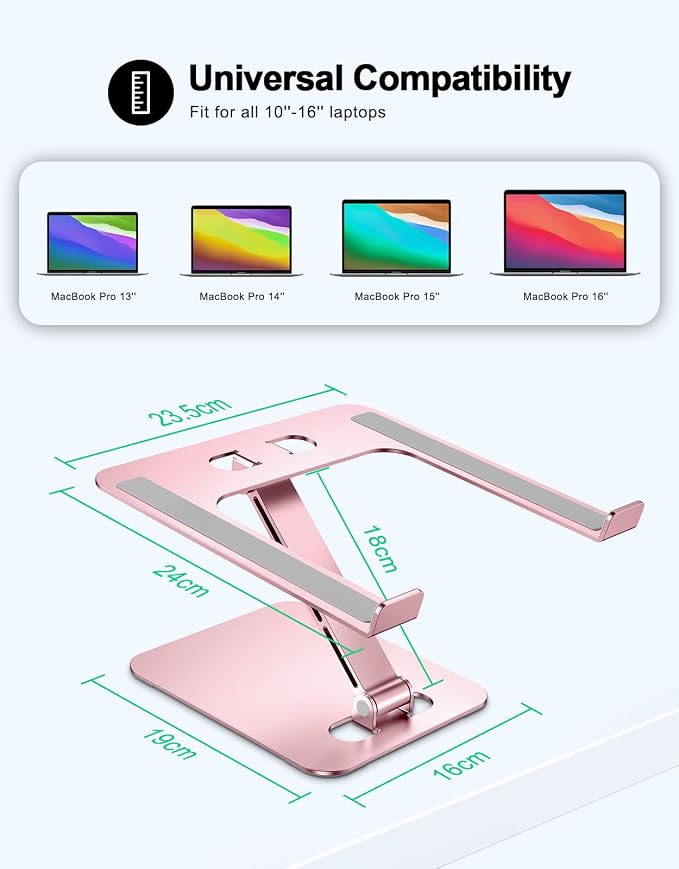Foldable Laptop Stand, Height Adjustable Ergonomic Computer Stand - Image 5