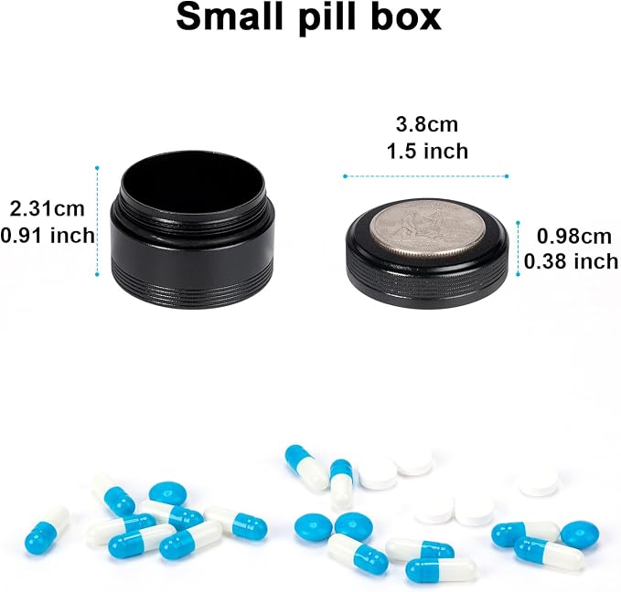 XHT Small Round Black Pill Box - Image 2