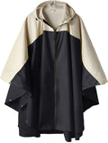 SaphiRose Unisex Rain Poncho Hooded Waterproof Raincoat by SaphiRose