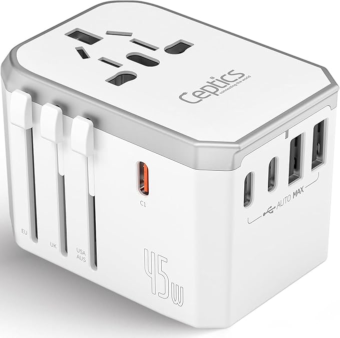 Ceptics 6-in-1 Universal Travel Adapter by Ceptics