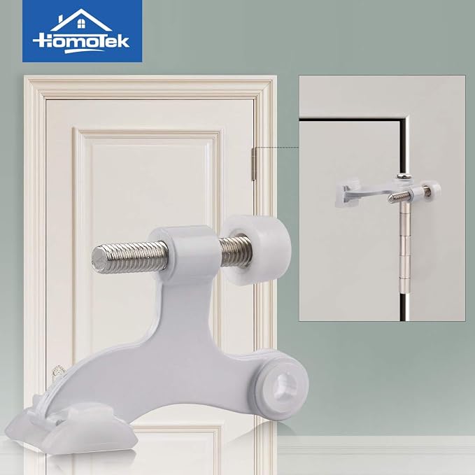 HOMOTEK 8 Pack Hinge Pin White Door Stopper, Adjustable Deluxe Heavy Duty Door - Image 6