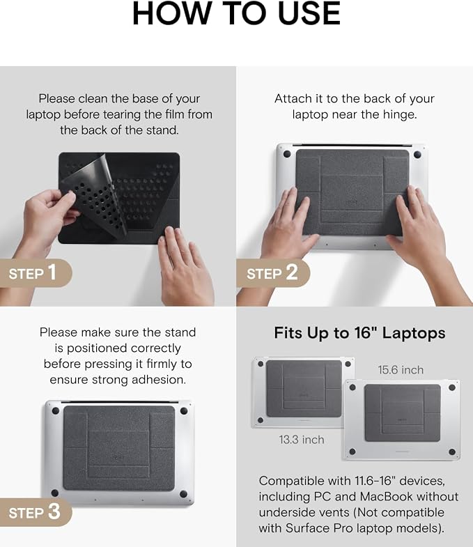 MOFT Laptop Stand for Desk, Adhesive MacBook Computer Stand - Image 8