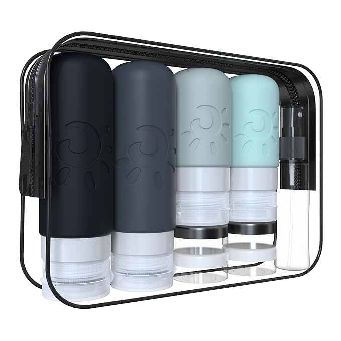 18 Pack travel Bottles for Toiletries, TSA Approved Silicone Travel Containers by ZAFIT