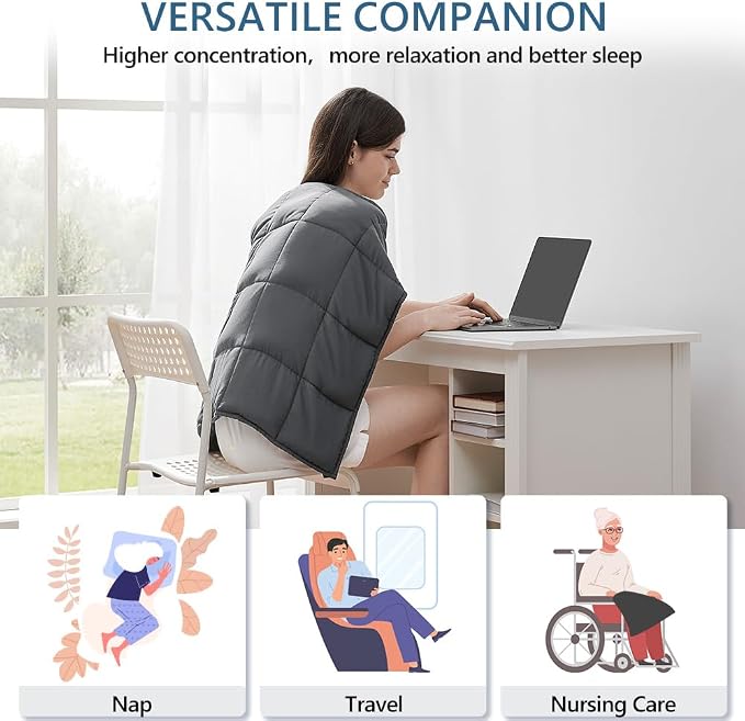 L'AGRATY Weighted Lap Blanket 5lb: Small Weighted Blanket - Image 7