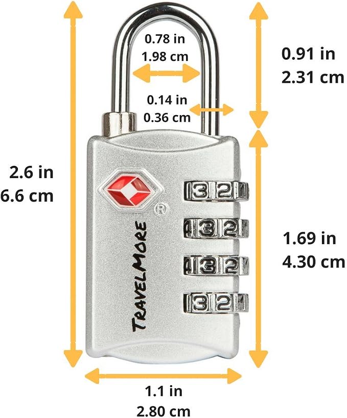5 Pack TSA Luggage Locks with 4 Digit Combination – Heavy Duty Set Your Own - Image 2