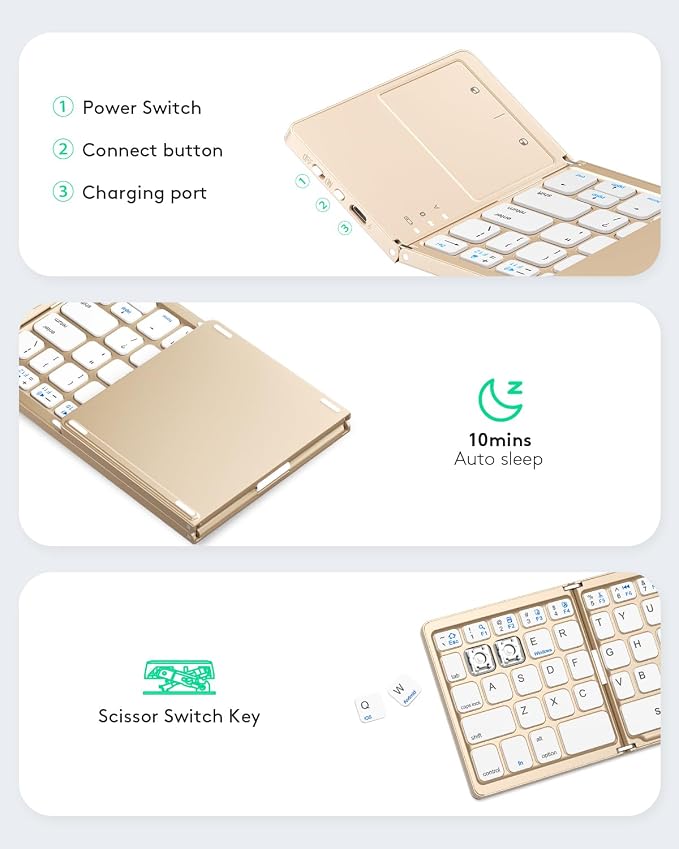 Samsers Foldable Bluetooth Keyboard - Image 6