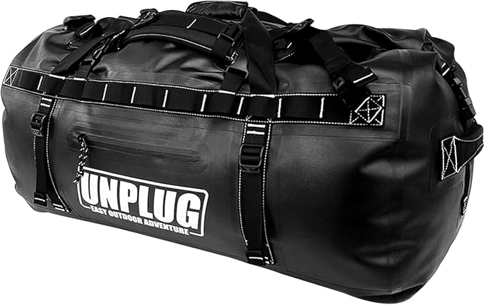Duffel Bag, Storm Grey, Waterproof, 1680D Heavy Duty, Tactical Duffle Bag by UNPLUGEasyOutdoorAdventure