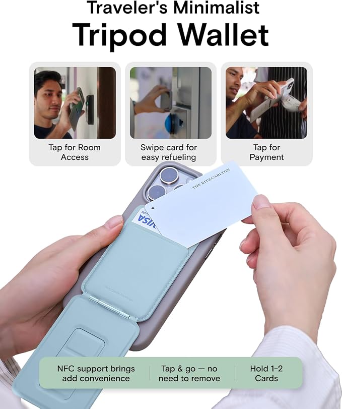 MOFT Phone Tripod Wallet for iPhone, Mulit-Angles, Lightweight Phone Stand - Image 4