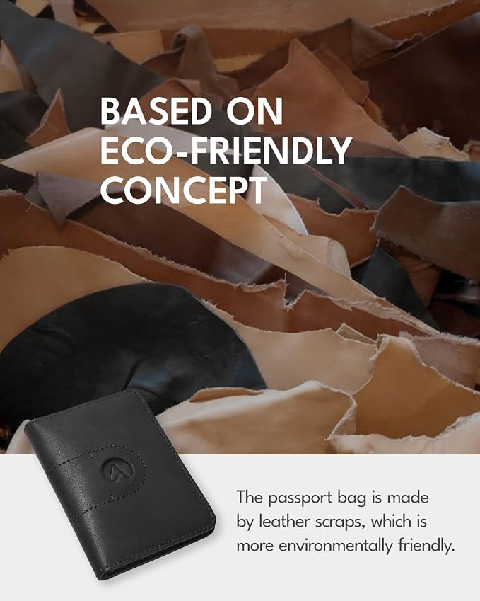ALLIVE Passport Holder for Travel, Genuine Leather Passport Holder - Image 2