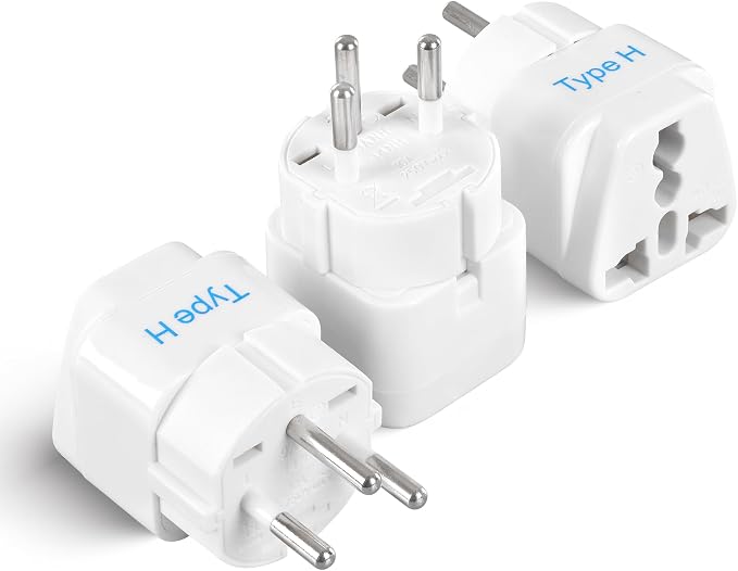 Ceptics Israel Power Adapter Travel Universal Plug, Works in Palestine by Ceptics