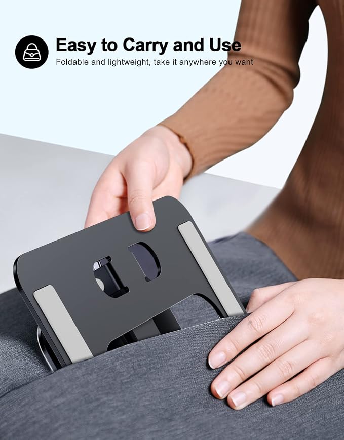 Foldable Laptop Stand, Height Adjustable Ergonomic Computer Stand - Image 4