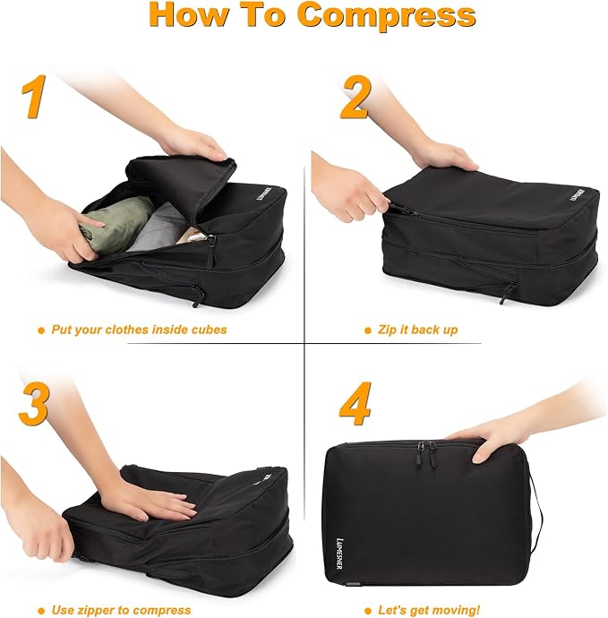 8 Set Compression Packing Cubes - Image 3