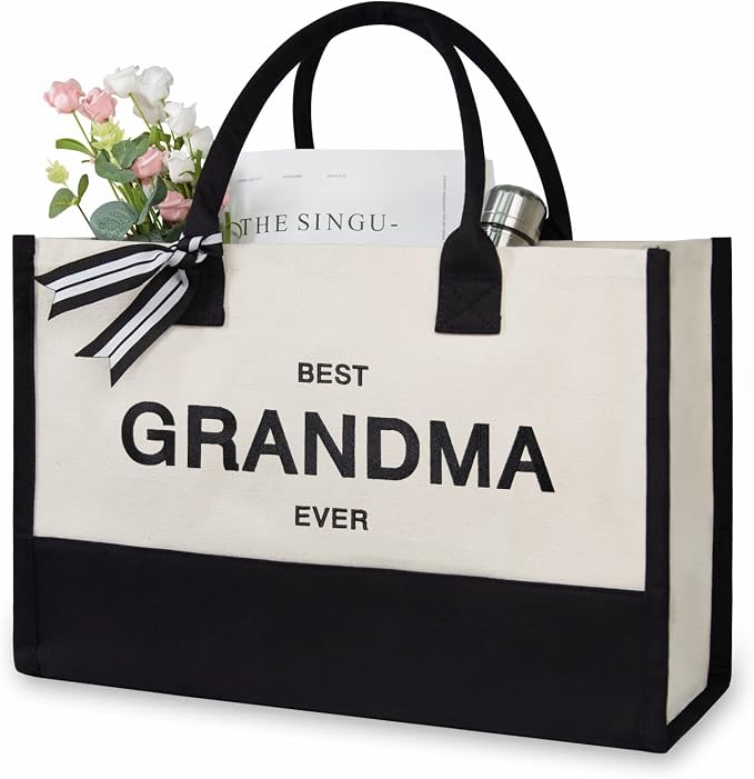 TOPDesign Embroidery Canvas Tote Bag by TOPDesign