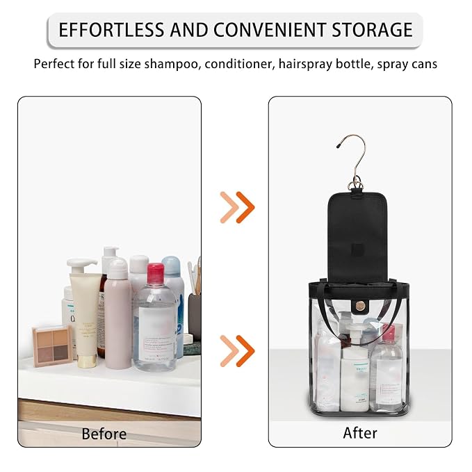 Travel Toiletry Bag, Hanging Clear Toiletry Bag - Image 5