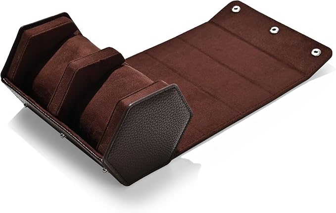 Oirlv Luxury Hexagonal Leather Watch Travel Case Watch Organizer Case - Image 9