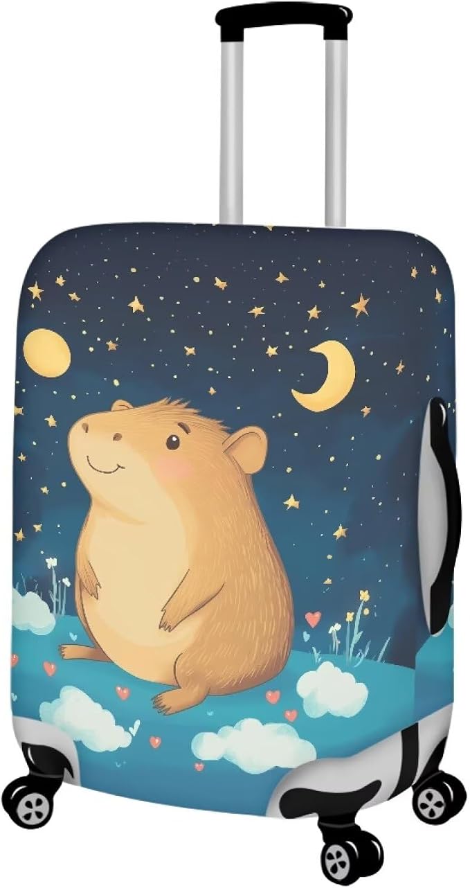 Capybara Suitcase Cover Cute Luggage Cover Protector Invisible Zipper Closure - Image 2