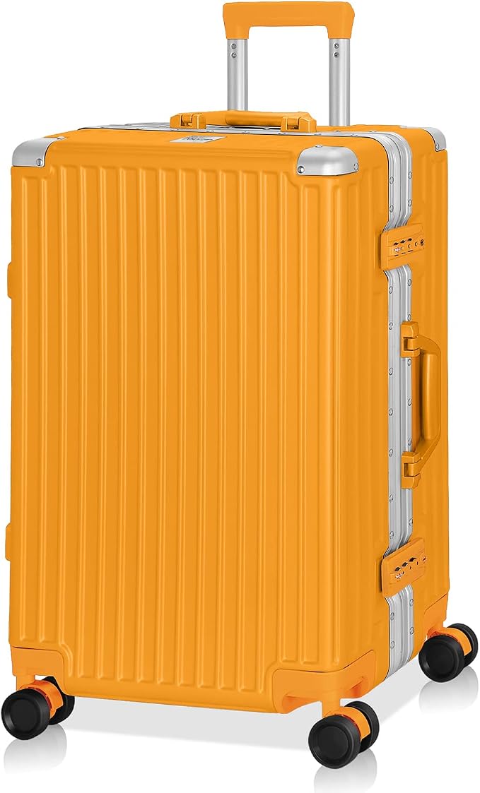 AnyZip Luggage Aluminium Frame Suitcase PC ABS Hard Shell TSA Lock No Zipper by YourBestTravelChoice