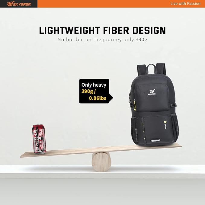 SKYSPER Lightweight Packable Backpack - 30L Hiking Daypack - Image 5