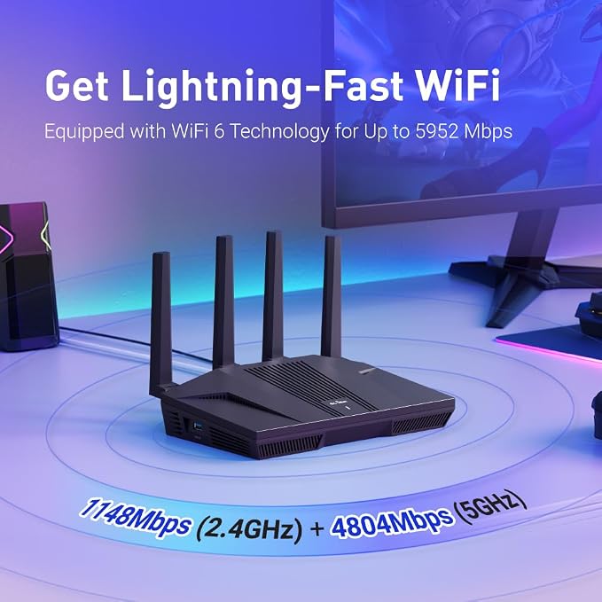GL.iNet GL-MT6000 WiFi 6 High Speed Gaming Routers - Image 3