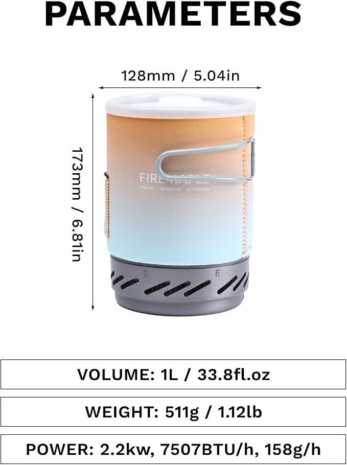 Fire-Maple "Fixed Star 1" Personal Cooking System | Pot/Jet Burner Stove System - Image 2