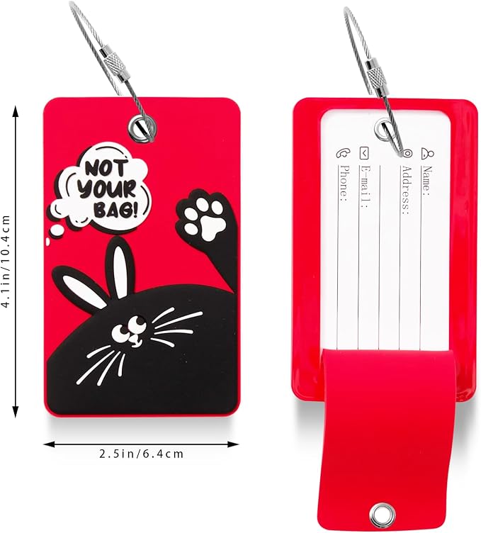 2PCS 2303 Bright Silicone Luggage tag - Image 2
