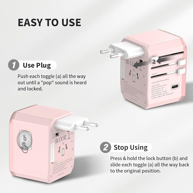 EPICKA Universal Travel Adapter, International Power Plug Adapter - Image 6
