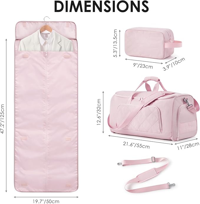 Rolling Garment Bag for Travel, Duffle Garment Bag - Image 2