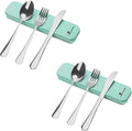 8 Picec Travel Utensils Camping utensils Travel Silverware Set by Ansukow