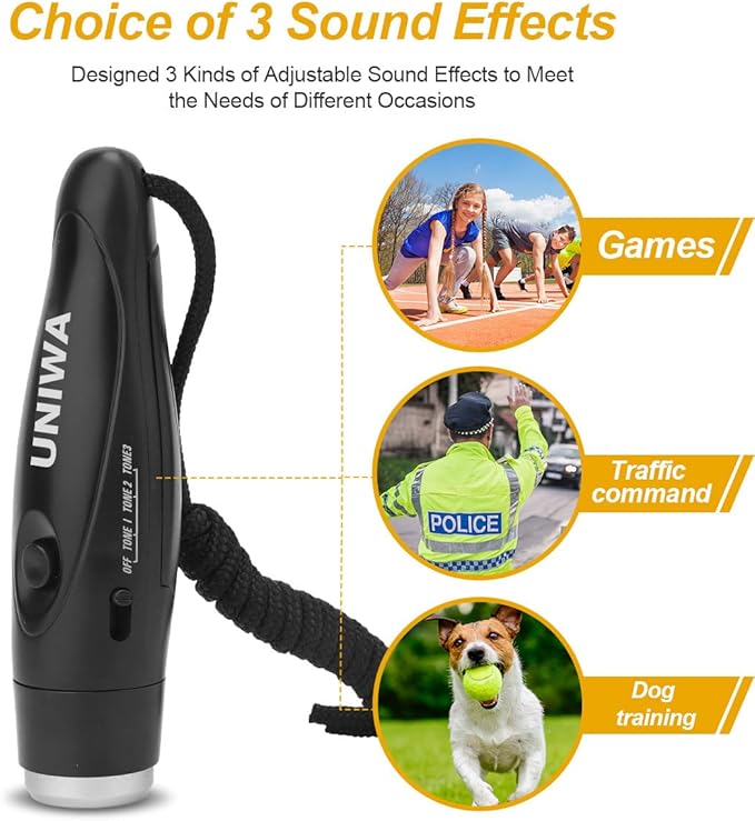 UNIWA Electronic Whistle, 4 Pack Handheld Electronic Whistles Electric Whistle - Image 4