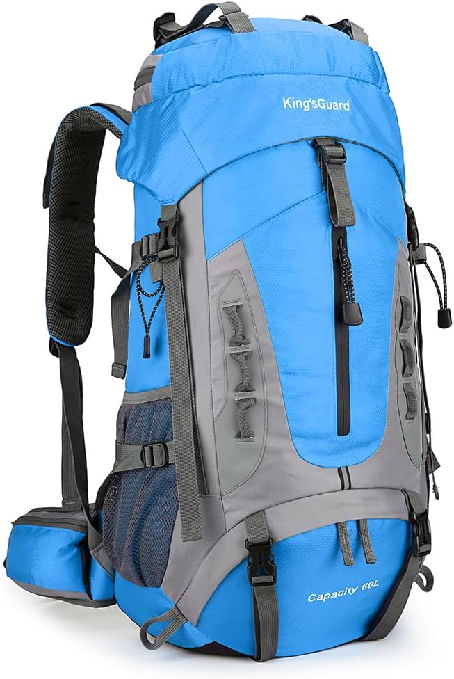King'sGuard 60L Hiking Backpack Lightweight Camping Backpack by King%27sGuard
