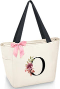 Vavabox Tote Bag, A-Z Initial Monogrammed Waterproof Tote Bag, Bridesmaid Gifts by Vavabox